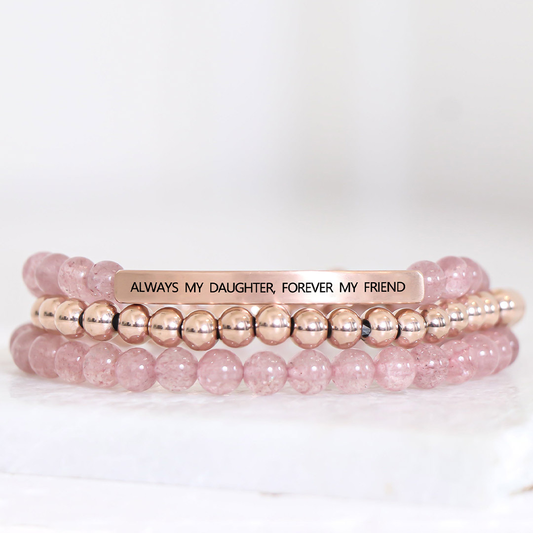 For Daughter - Always My Daughter, Forever My Friend Bead Lettering Bracelet
