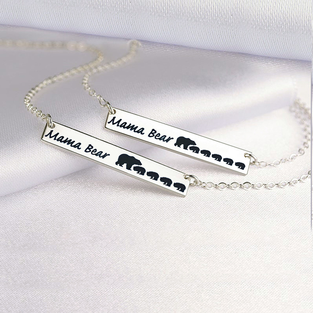 For Mother - You Are The Best Mama Bear In The World Mama Bear Necklac