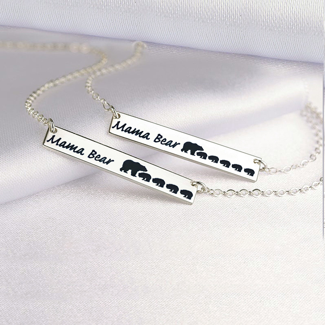 For Mother - You Are The Best Mama Bear In The World Mama Bear Necklace