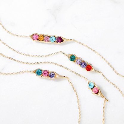 For Mother- Peanut Birthstone Custom Bracelet