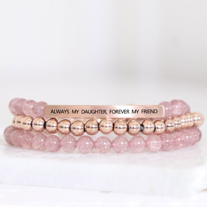 For Daughter - Always My Daughter, Forever My Friend Bead Lettering Bracelet