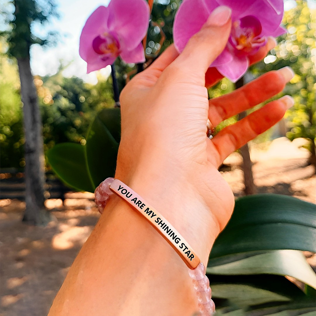 For Mother/Daughter - You Are My Guiding Light Bead Lettering Bracelet