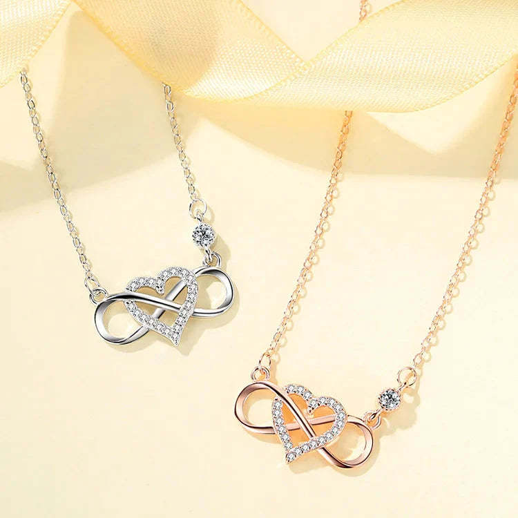 For Granddaughter/Daughter - S925 Always Keep Me in Your Heart for You are Always in Mine Infinity Love Necklace-37bracelet