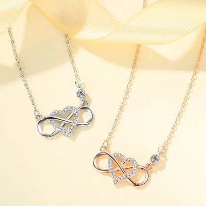 For Granddaughter/Daughter - S925 Always Keep Me in Your Heart for You are Always in Mine Infinity Love Necklace-37bracelet