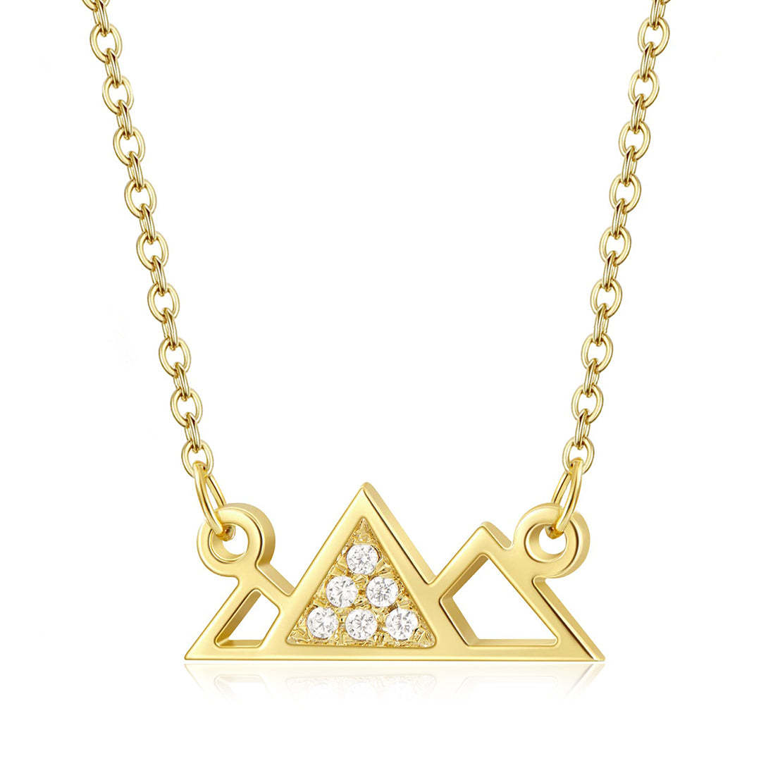 S925 Keep Climbing Triangle Mountain Necklace