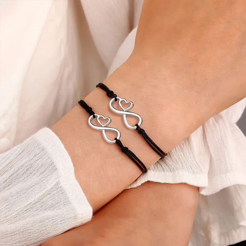 For Friend - Thank You For Being A Part Of My Badass Girl Gang Infinity Heart Beat Bracelet
