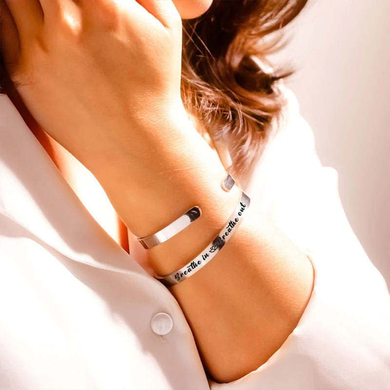 Breathe In Breathe Out Lotus Bracelet