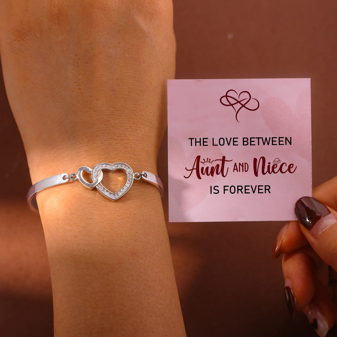 For Aunt/Niece - The Love Between Aunt & Niece Is Forever Heart To Heart Bracelet-37bracelet