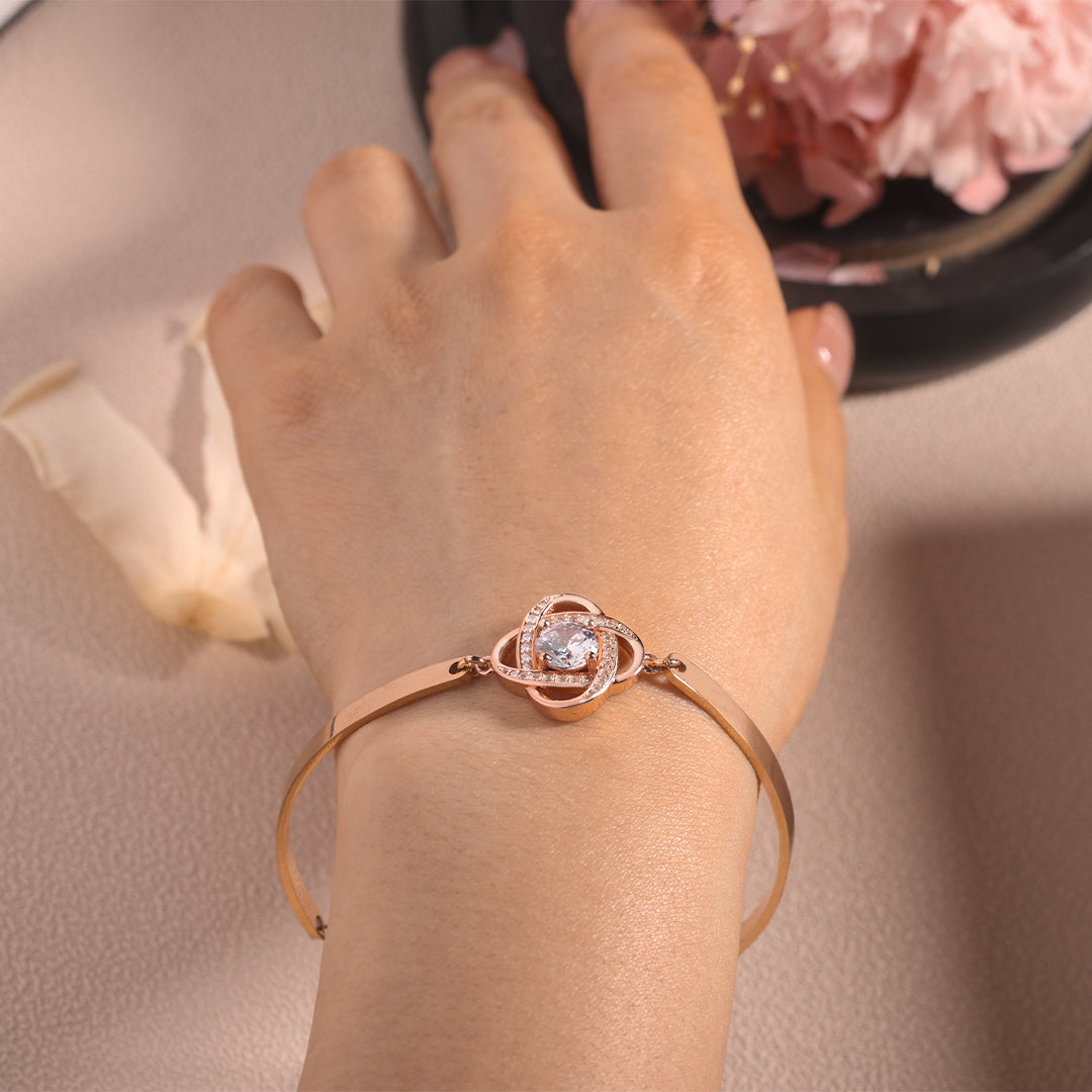 For Granddaughter - I Am Always With You Diamond Knot Bracelet-37bracelet