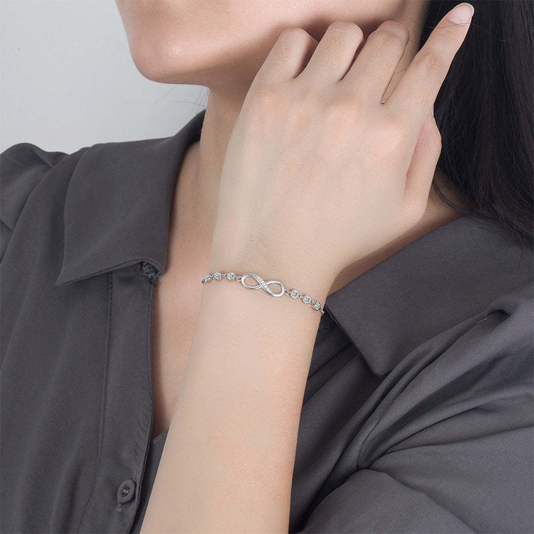 For Friend - A True Friendship Is A Journey Without An End Infinity Tennis Bracelet-37bracelet