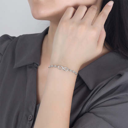 For Friend - A True Friendship Is A Journey Without An End Infinity Tennis Bracelet-37bracelet