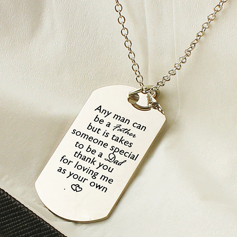 For Dad - Dad, Thank You For Loving Me As Your Own Necklace-37bracelet