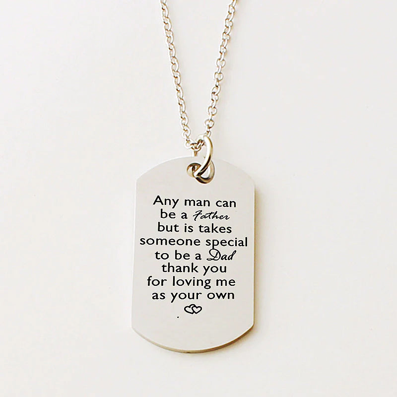 For Dad - Dad, Thank You For Loving Me As Your Own Necklace-37bracelet