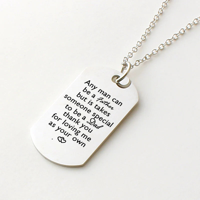 For Dad - Dad, Thank You For Loving Me As Your Own Necklace-37bracelet