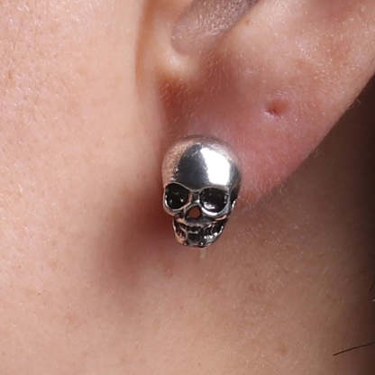 punk-style skull earrings
