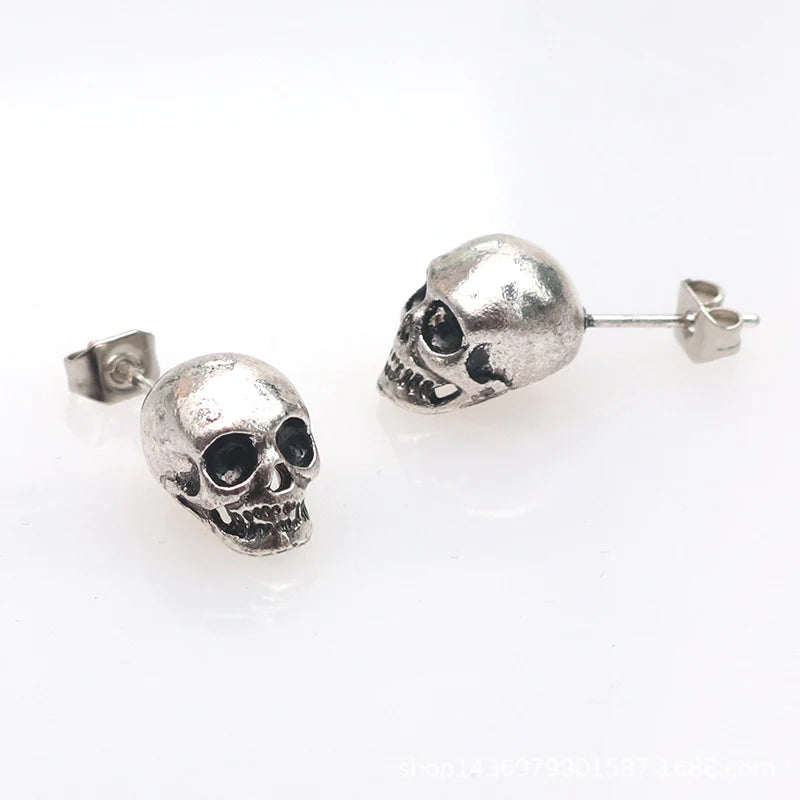 punk-style skull earrings