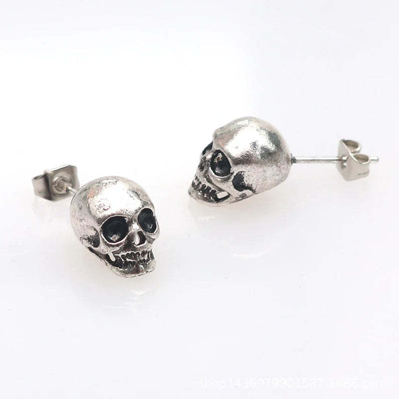 punk-style skull earrings