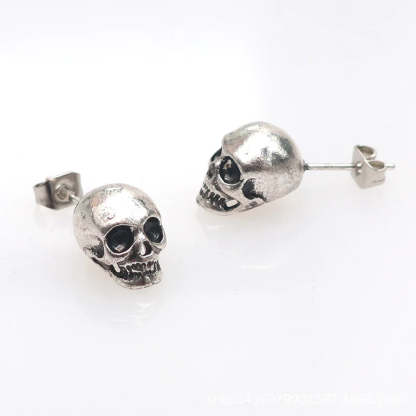 punk-style skull earrings