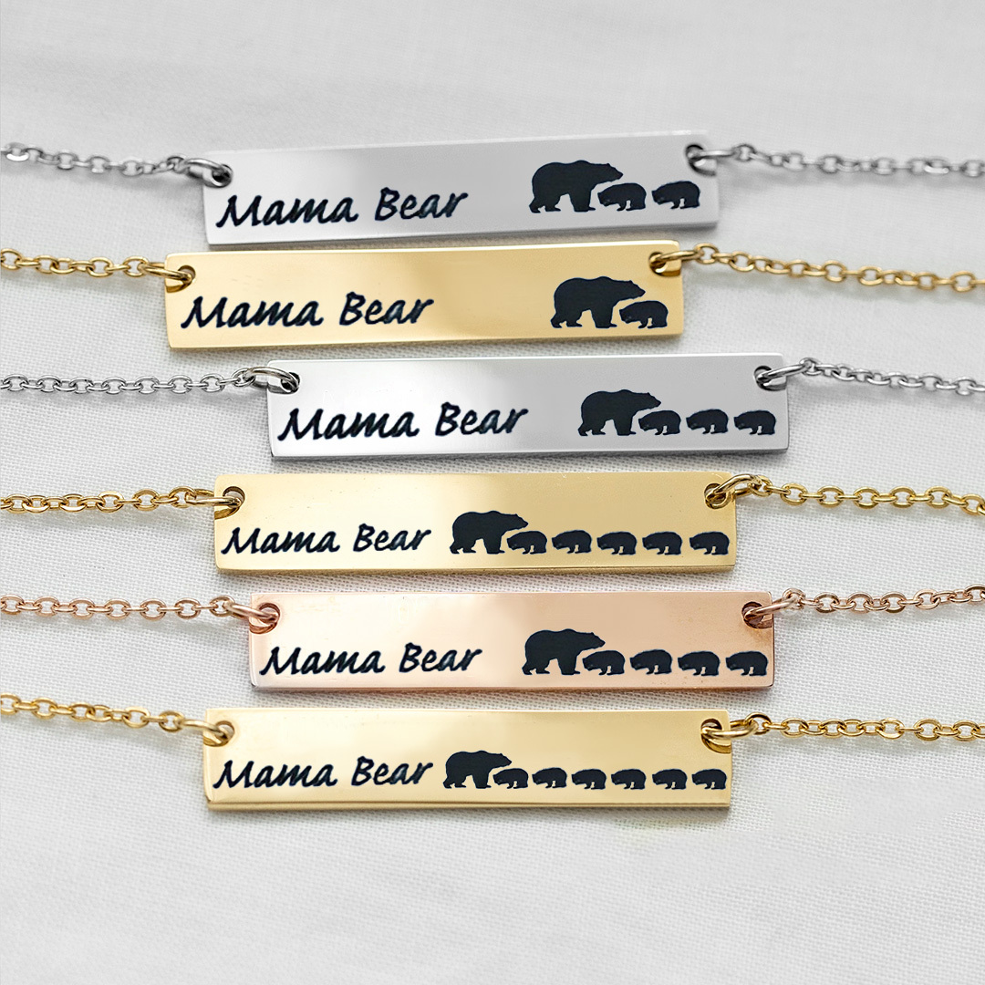 For Mother - You Are The Best Mama Bear In The World Mama Bear Necklace