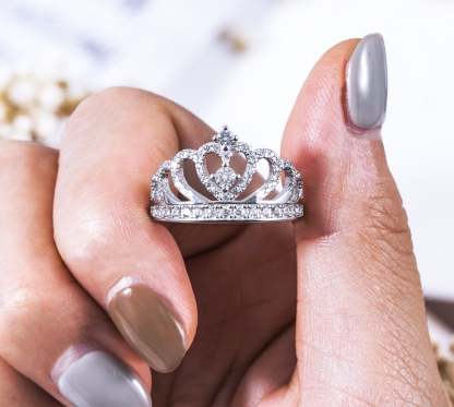 For Daughter - S925 Straighten Your Crown Adjustable Crown Ring