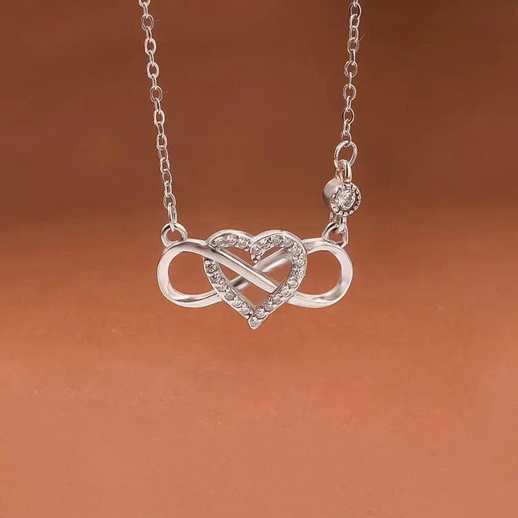 For Granddaughter/Daughter - S925 Always Keep Me in Your Heart for You are Always in Mine Infinity Love Necklace-37bracelet