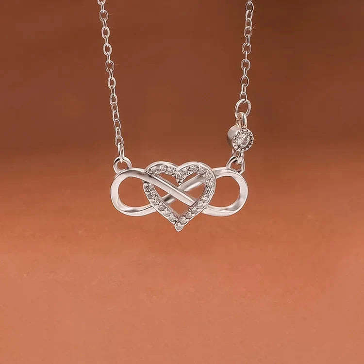For Granddaughter/Daughter - S925 Always Keep Me in Your Heart for You are Always in Mine Infinity Love Necklace-37bracelet