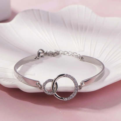 For Daughter - Mother & Daughter Unbreakable Connections Are Forged With Love Circle Bracelet-37bracelet