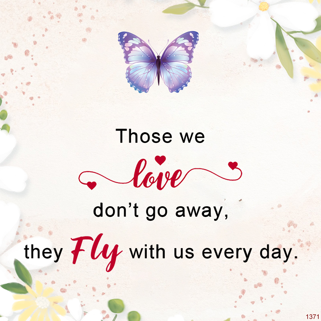 For Memorial - They Fly With Us Every Day Butterfly Ring