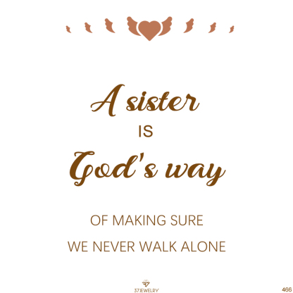 For Sister - A Sister Is God's Way Of Making Sure We Never Walk Alone Sister Necklace