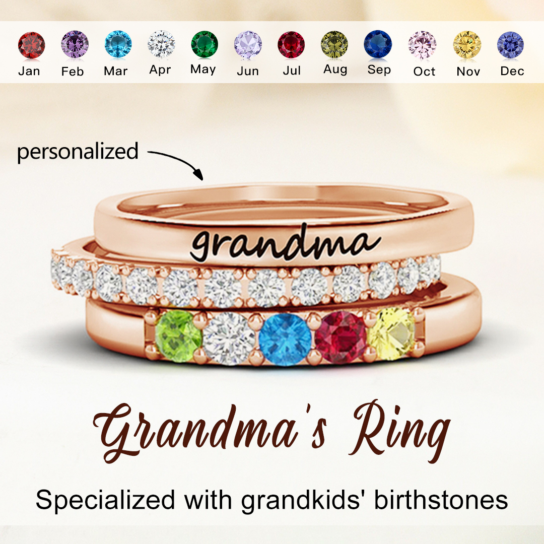 Grandparents deals birthstone rings