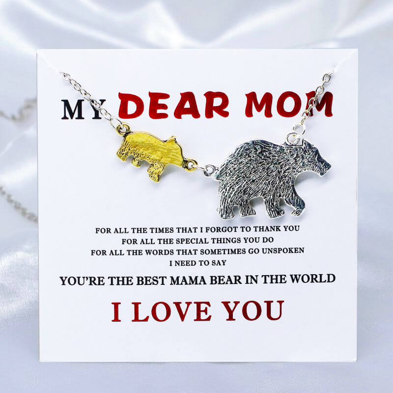 Mama Bear And Baby Bear Necklace