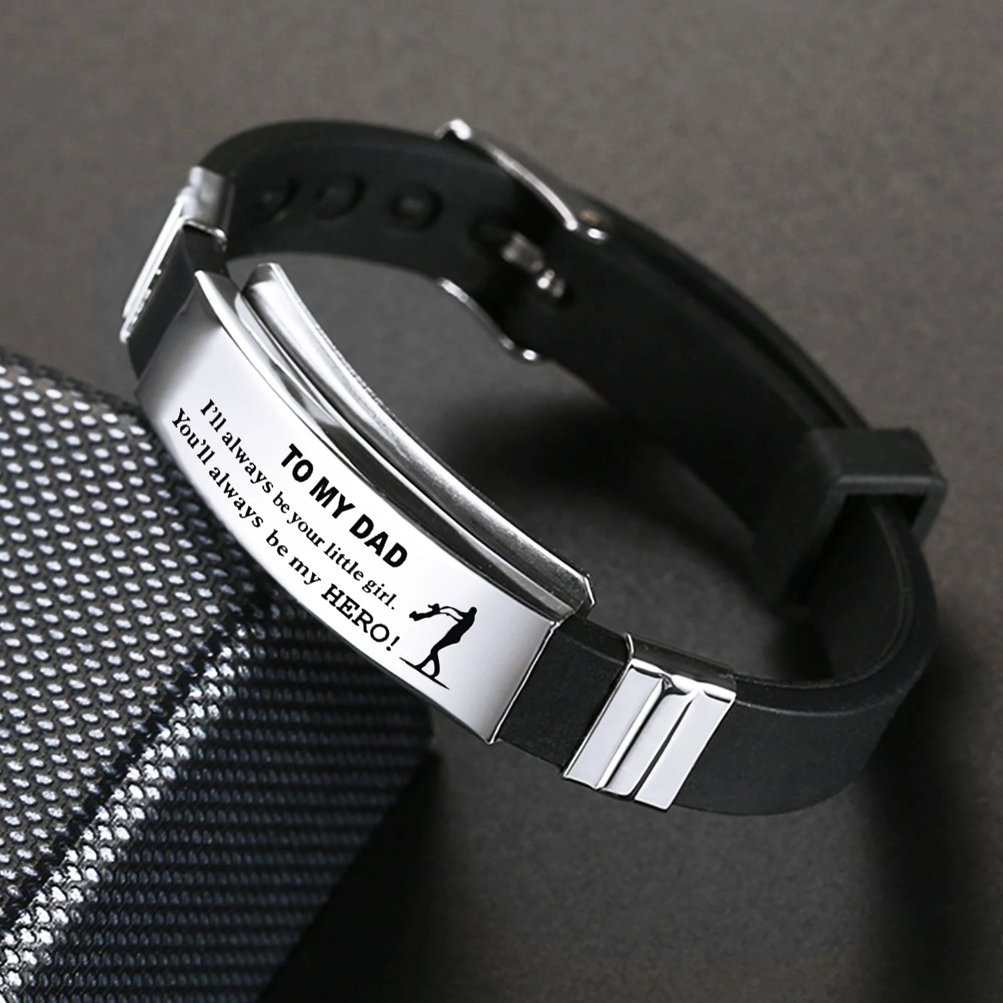 For Dad - To My Dad I'll Always Be Your Little Girl, You'll Always Be My Hero Bracelet-37bracelet