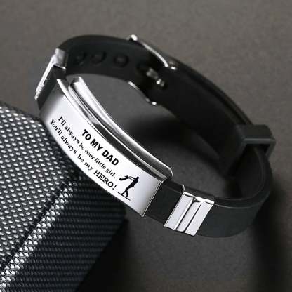 For Dad - To My Dad I'll Always Be Your Little Girl, You'll Always Be My Hero Bracelet-37bracelet