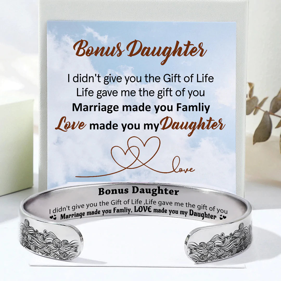 For Bonus daughter - Marriage made you famliy Love made you my daughter Bracelet-37bracelet
