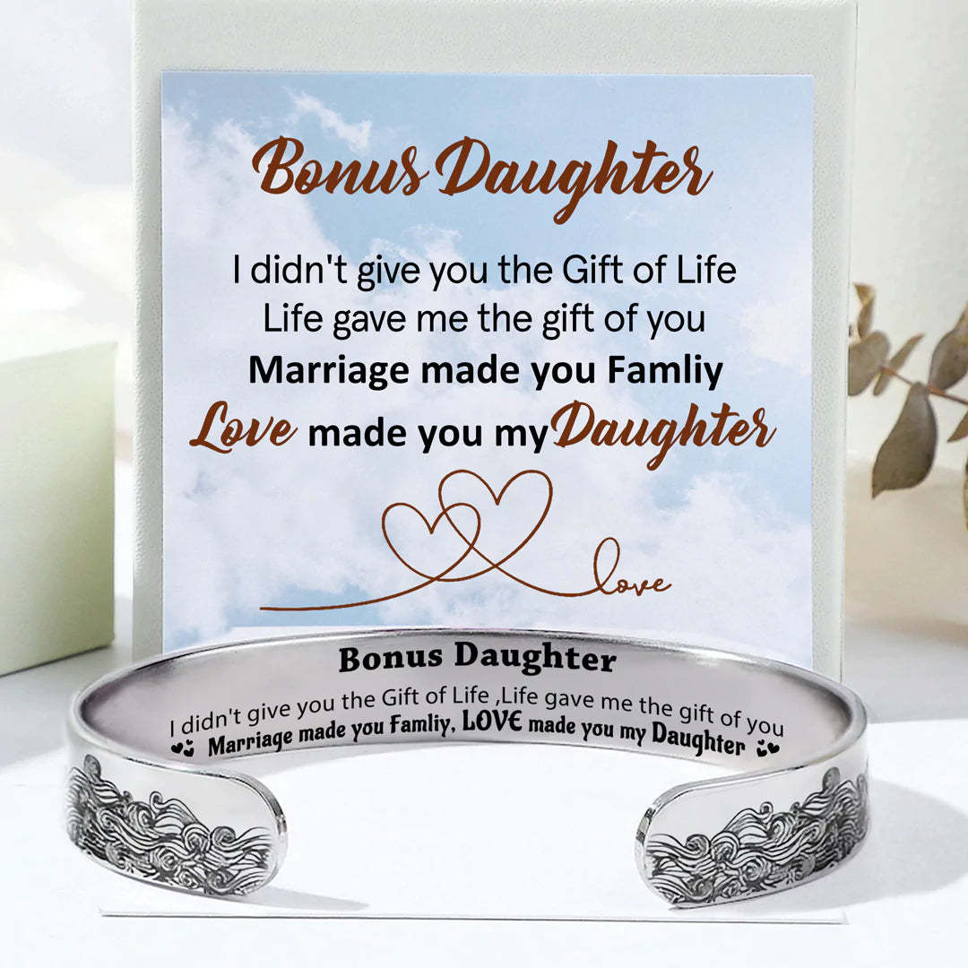 For Bonus daughter - Marriage made you famliy Love made you my daughter Bracelet-37bracelet