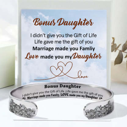 For Bonus daughter - Marriage made you famliy Love made you my daughter Bracelet-37bracelet