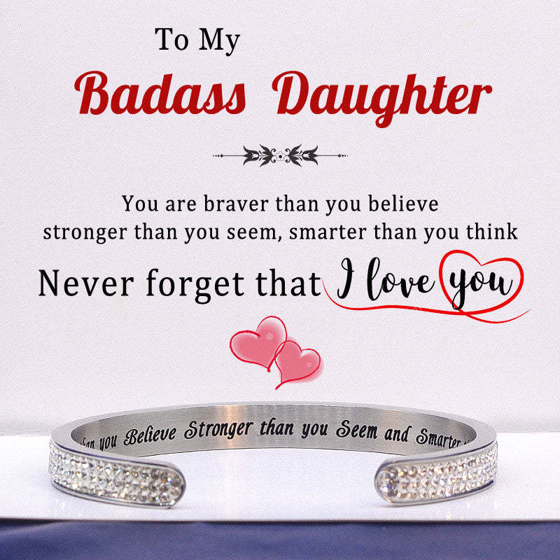For Daughter - You Are Braver Thank You Believe ... Diamond Bracelet-37bracelet