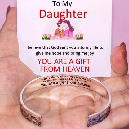 You Are A Gift From Heaven Wave Cuff Bracelet