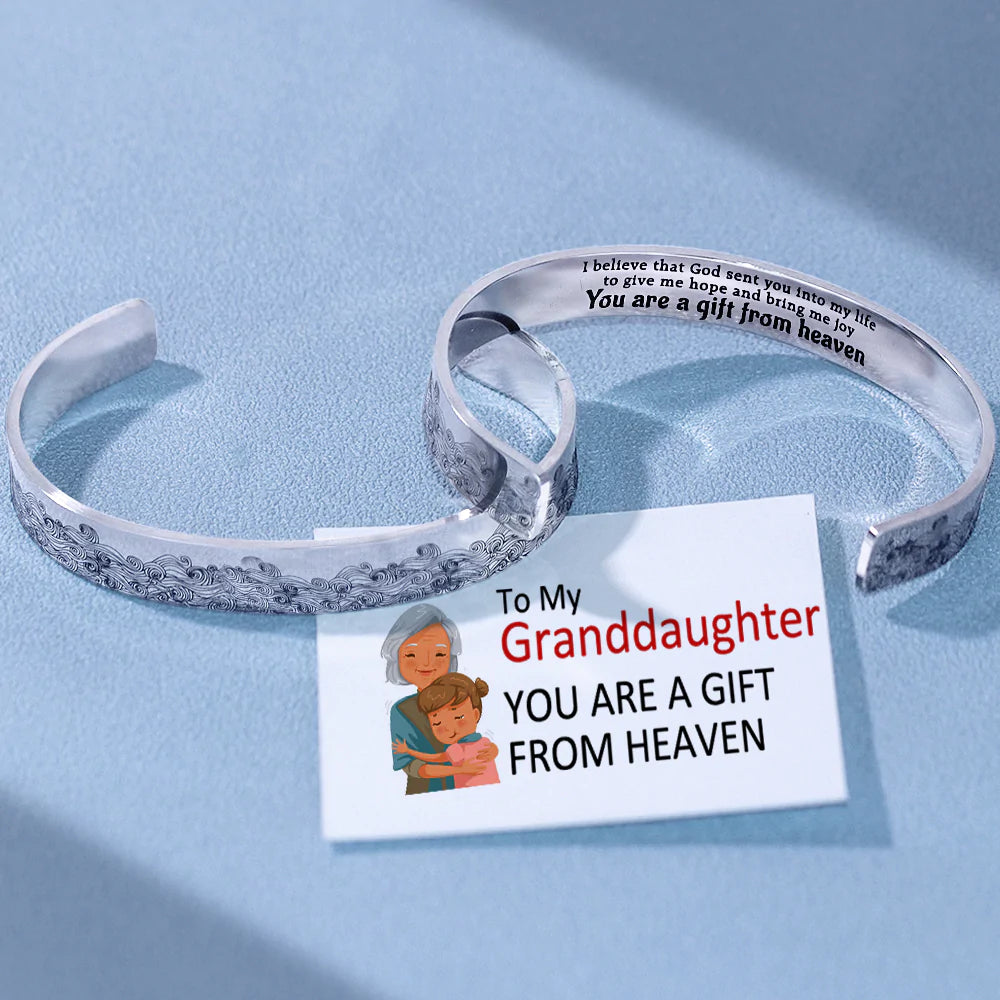 You Are A Gift From Heaven Wave Cuff Bracelet