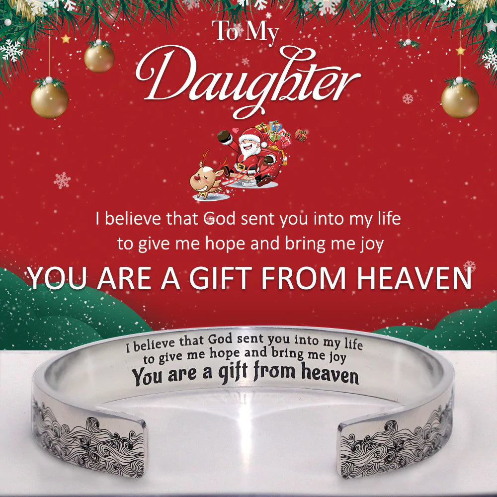 You Are A Gift From Heaven Wave Cuff Bracelet