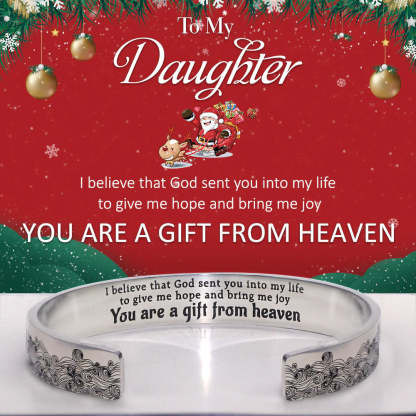 You Are A Gift From Heaven Wave Cuff Bracelet