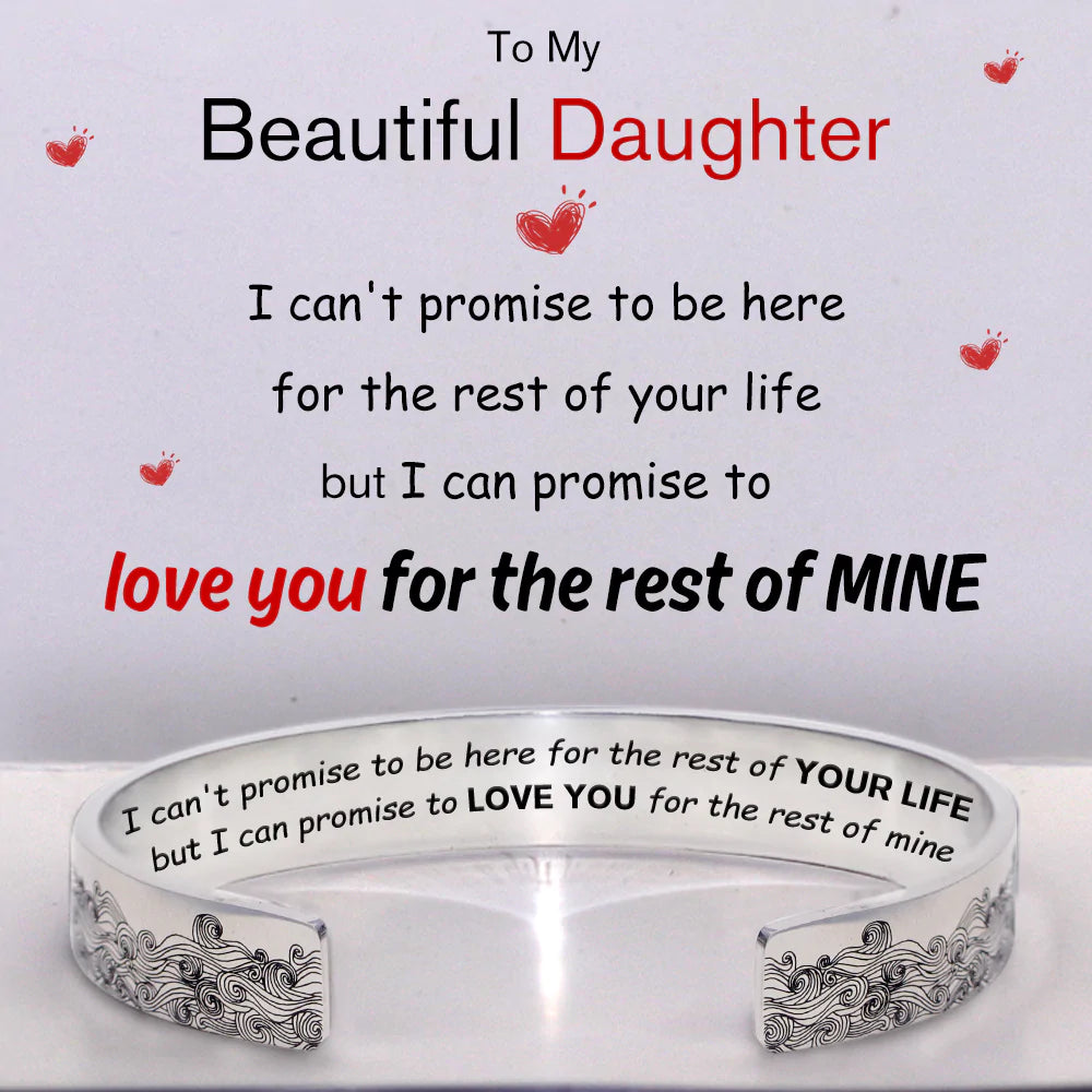 I Can Promise To Love You For The Rest Of Mine Wave Cuff Bracelet