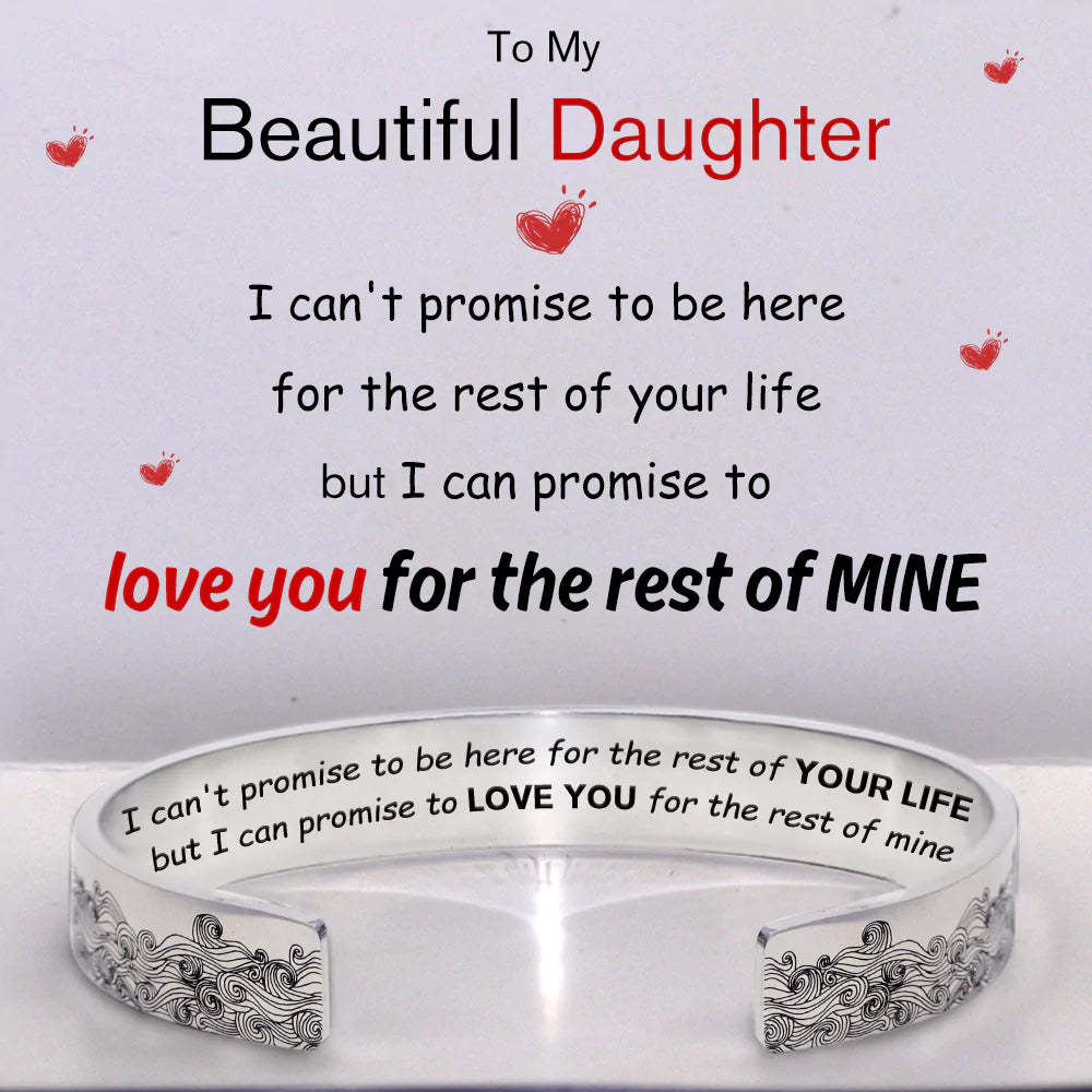 I Can Promise To Love You For The Rest Of Mine Wave Cuff Bracelet
