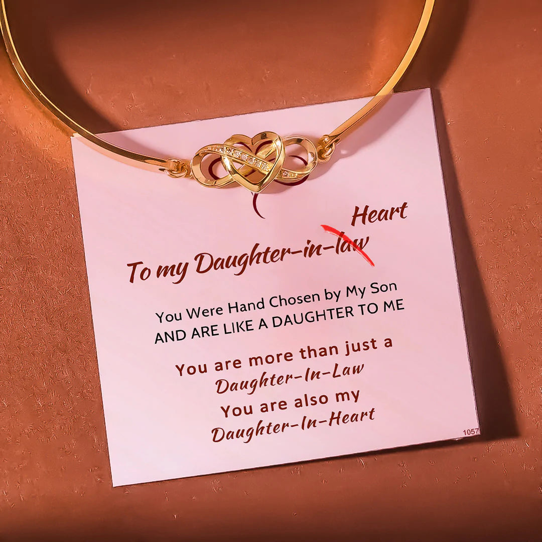 For Daughter-in-law - You Are Also My Daughter-in-heart Infinity Heart Bracelet-37bracelet
