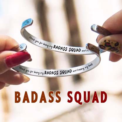 Thank You For Being My Badass Squad And Having My Back Fist Bracelet