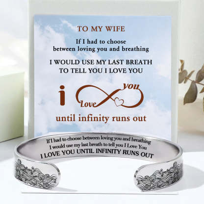 For Love - I love you until infinity runs out Wave Bracelet