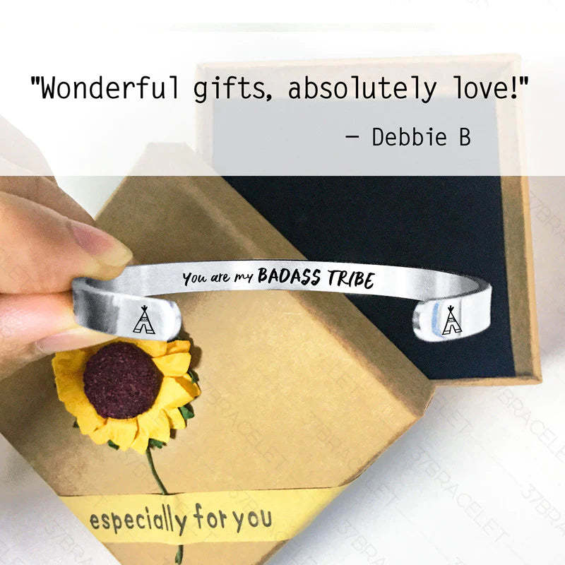 For Friends - You Are My Badass Tribe Cuff Bracelet-37bracelet