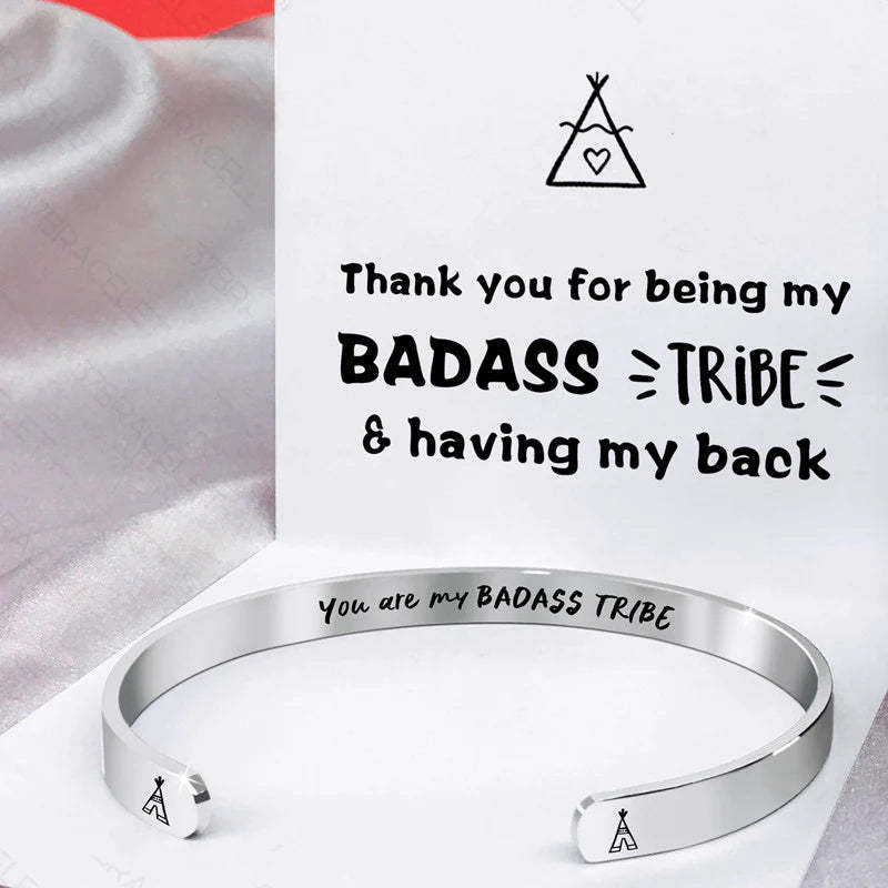 For Friends - You Are My Badass Tribe Cuff Bracelet-37bracelet