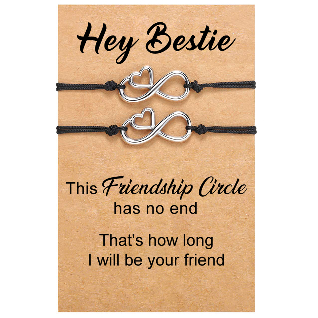 For Friend - This Friendship Circle Has No End Heart Beating Infinite Heart Bracelet
