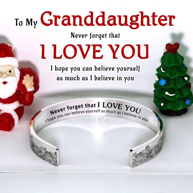 For Granddaughter - I Hope You Can Believe Yourself As Much As I Believe In You Wave Cuff Bracelet-37bracelet